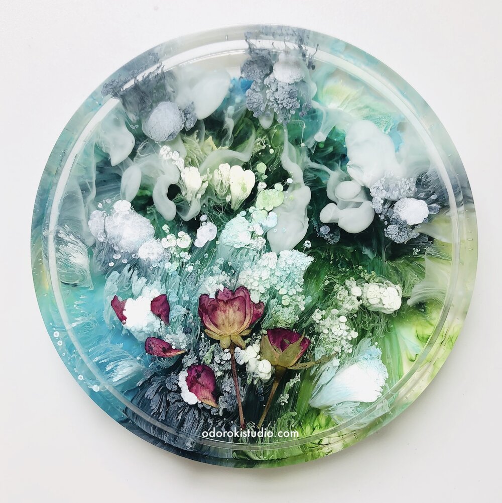 Resin: Alcohol Ink Flower Coasters – thedaintydipper