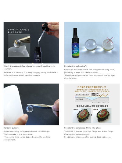 UV-LED Coating Resin "Star Drop" Gloss from PADICO Japan