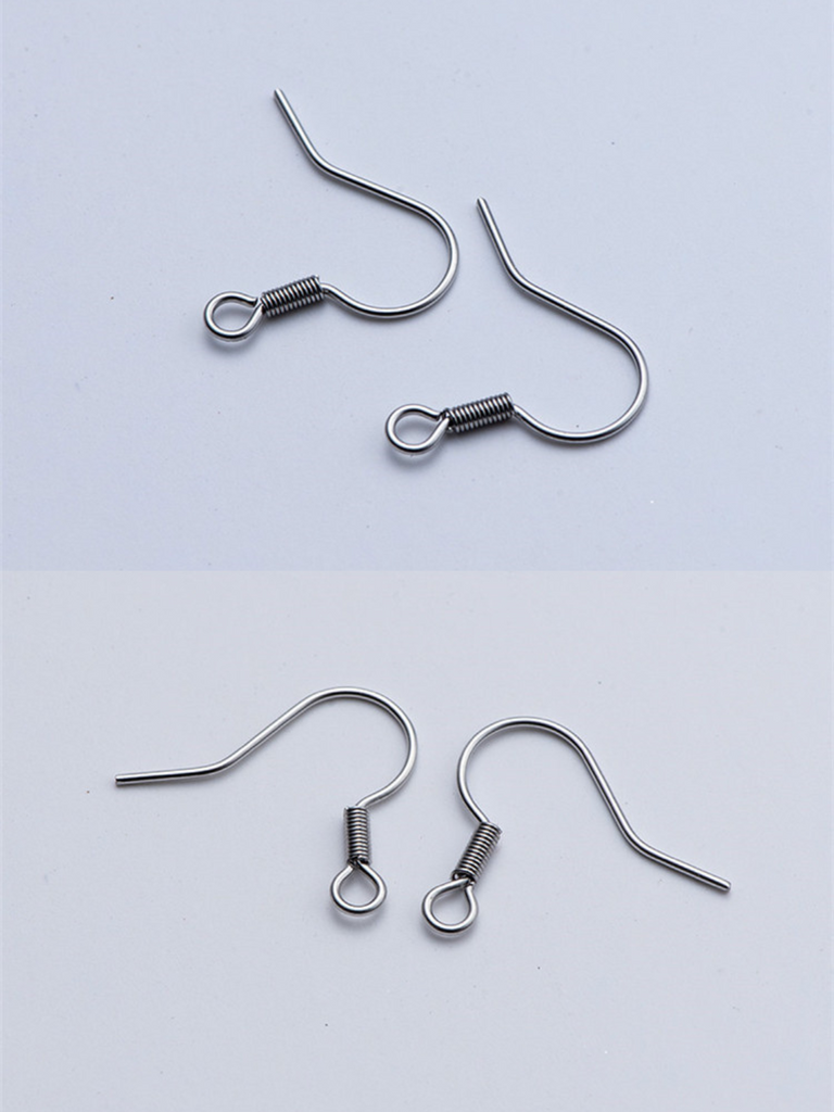 304 Stainless Steel Ear Hooks with coil - Pack of 10