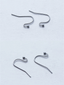 304 Stainless Steel Ear Hooks with beads - Pack of 10